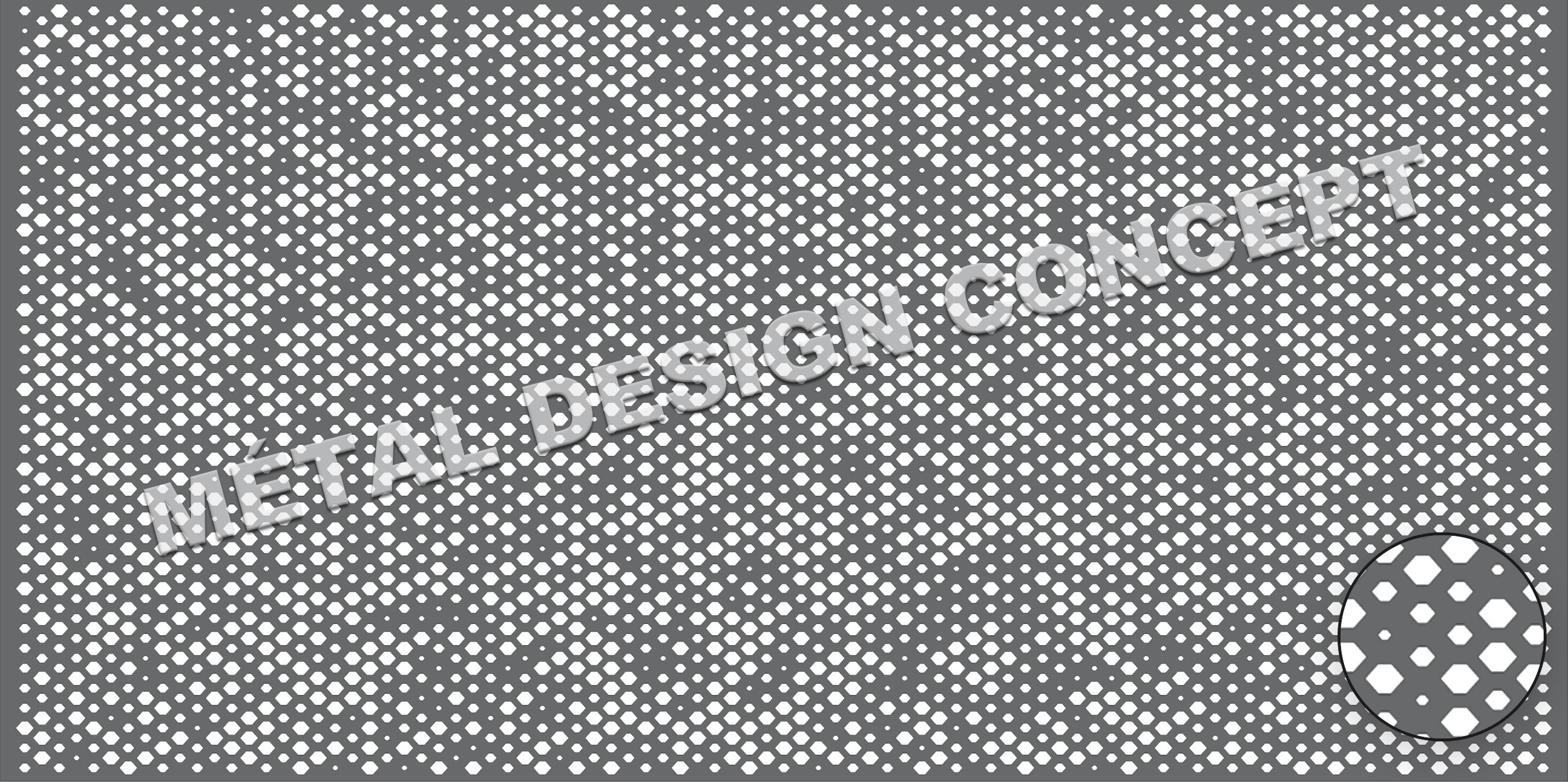 Tôles perforées avec poinçon spécifique