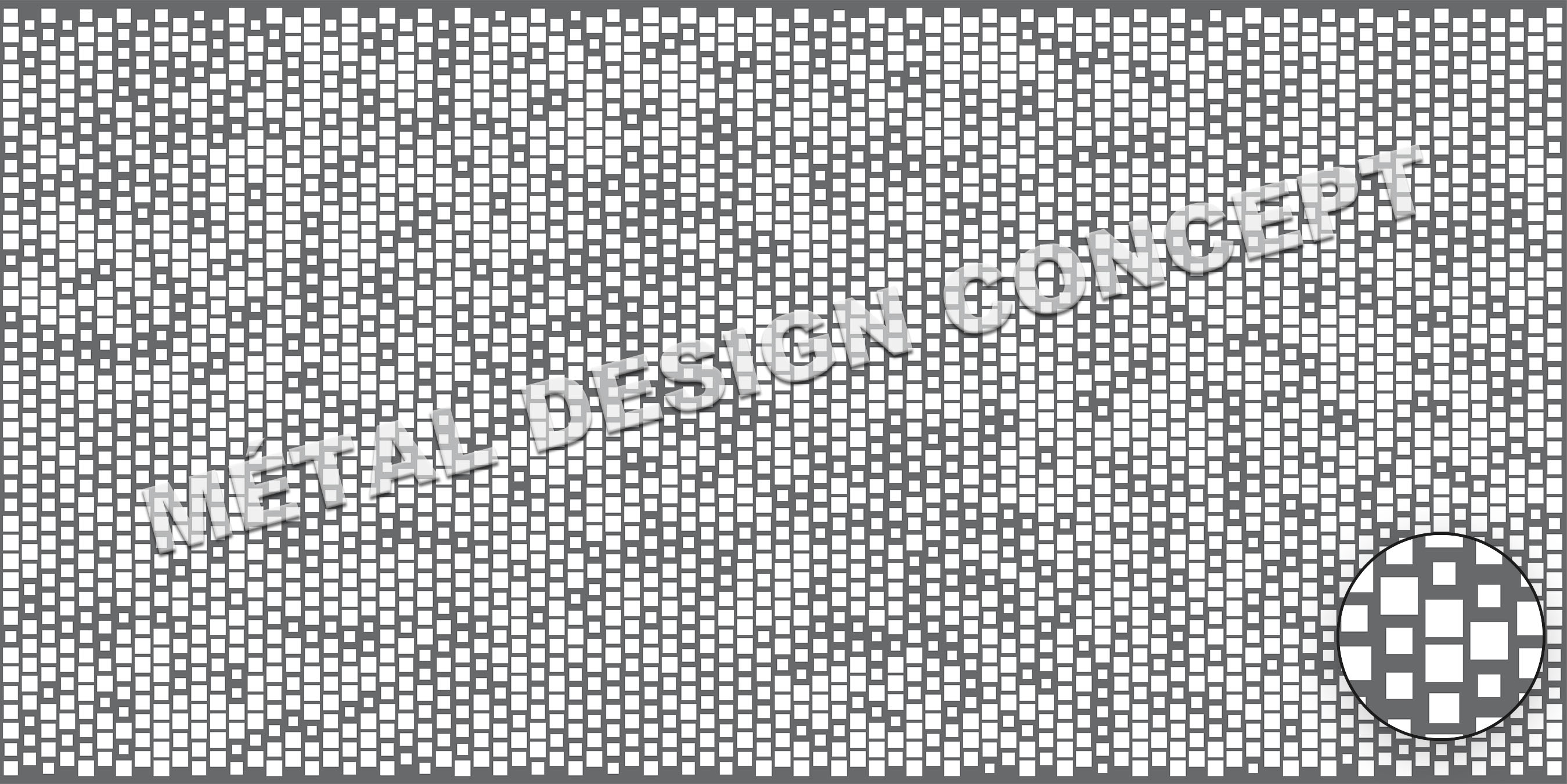 Tôles perforées avec poinçon spécifique